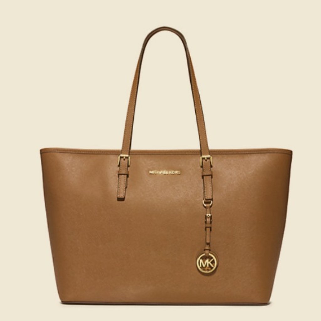 Nwt Michael Kors Jet Set Travel Large Carryall Shoulder Bag Saffiano Leather